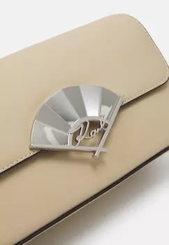 Сумка через плечо Signature Fan Crossbody KARL LAGERFELD, песочный