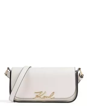 Сумка через плечо Signature из воловьей кожи Karl Lagerfeld, белый