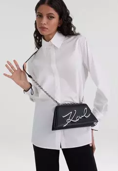 Сумка через плечо SIGNATURE STRAP KARL LAGERFELD, черный