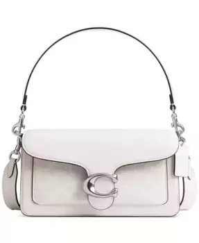 Сумка через плечо Signature Tabby 26 Refresh из лакированного полотна COACH, белый