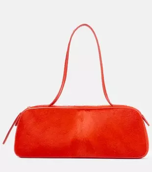 Сумка через плечо Simona Small из телячьей шерсти Khaite, Persimmon