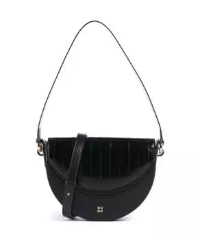 Сумка через плечо Smile bag из зернистой кожи Dudu Bags, черный