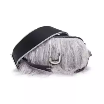 Сумка через плечо Snapshot с добавлением кожи Marc Jacobs, серебряный