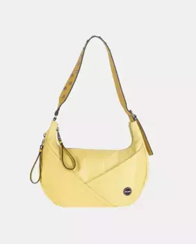 Сумка через плечо со складками спереди и застежкой-молнией Kbas, жёлтый