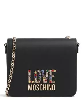 Сумка через плечо со стразами из искусственной кожи Love Moschino, черный