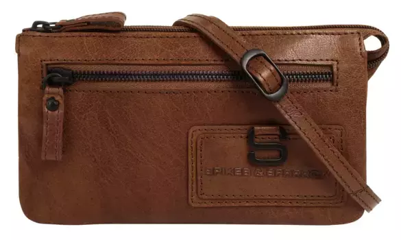 Сумка через плечо Spikes & Sparrow "CROSS BODY MINI", натуральная кожа, цвет Cognac
