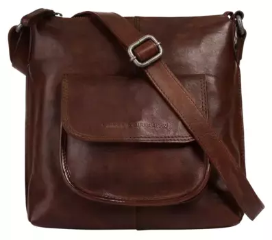 Сумка через плечо Spikes & Sparrow "CROSS BODY", натуральная кожа, цвет Cognac