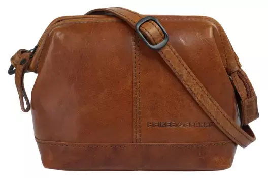 Сумка через плечо Spikes & Sparrow "Cross Over", натуральная кожа, цвет Cognac