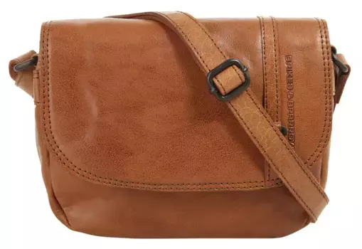 Сумка через плечо Spikes & Sparrow "Cross Over", натуральная кожа, цвет Cognac