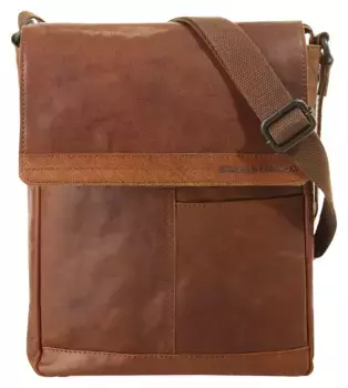 Сумка через плечо Spikes & Sparrow "CROSSOVER", натуральная кожа, цвет Cognac