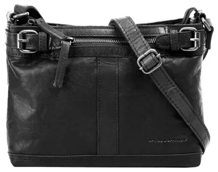 Сумка через плечо Spikes & Sparrow, натуральная кожа, черный