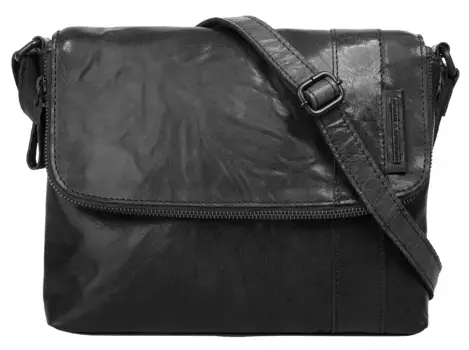 Сумка через плечо Spikes & Sparrow, натуральная кожа, черный