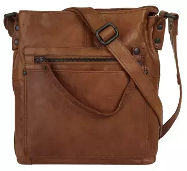 Сумка через плечо Spikes & Sparrow, натуральная кожа, цвет Cognac