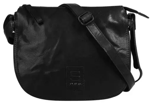 Сумка через плечо Spikes & Sparrow, натуральная кожа, черный