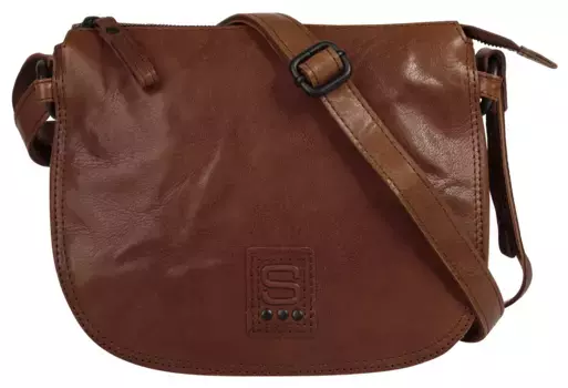 Сумка через плечо Spikes & Sparrow, натуральная кожа, цвет Cognac