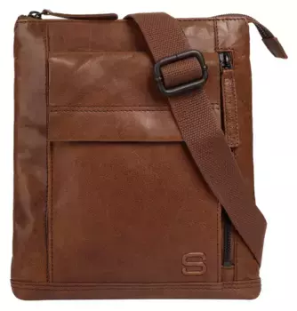 Сумка через плечо Spikes & Sparrow, натуральная кожа, цвет Cognac