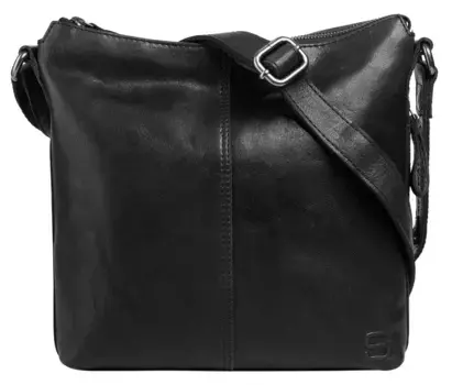 Сумка через плечо Spikes & Sparrow, натуральная кожа, черный