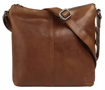 Сумка через плечо Spikes & Sparrow, натуральная кожа, цвет Cognac