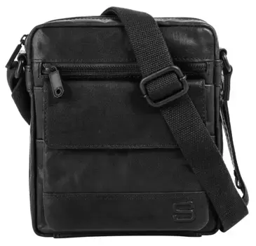 Сумка через плечо Spikes & Sparrow, натуральная кожа, черный