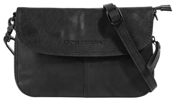 Сумка через плечо Spikes & Sparrow, натуральная кожа, черный