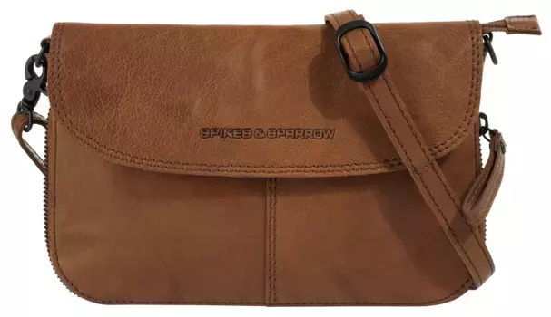 Сумка через плечо Spikes & Sparrow, натуральная кожа, цвет Cognac