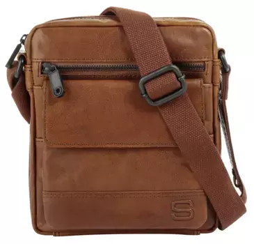 Сумка через плечо Spikes & Sparrow, натуральная кожа, цвет Cognac