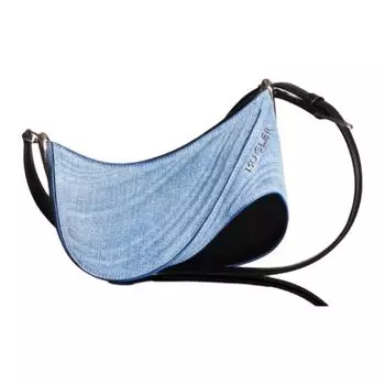 Сумка через плечо Spiral Curve Mugler, Denim Blue