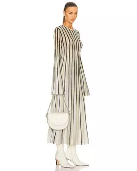 Сумка через плечо среднего размера с клапаном Stella Mccartney, цвет Pure White