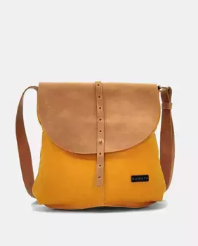 Сумка через плечо среднего размера с кожаным клапаном ORIGINAL CUIROTS, цвет Mostaza
