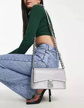 Сумка через плечо Steve Madden Bsheeny с серебряными стразами