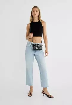 Сумка через плечо STUDDED Stradivarius, черный