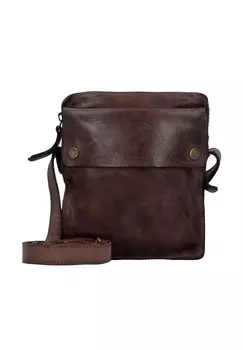 Сумка через плечо Submarine кожаная 16 см HAROLD'S, коричневый