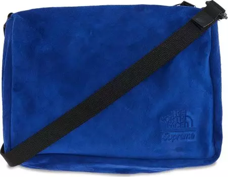 Сумка через плечо Supreme x The North Face Suede 'Blue', синий