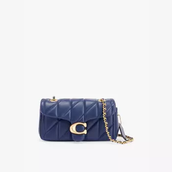 Сумка через плечо Tabby 20 из стеганой кожи Coach, синий