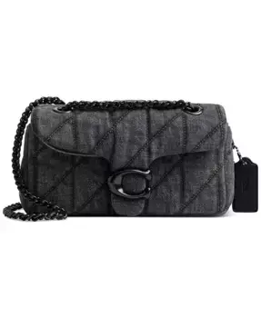 Сумка через плечо Tabby 20 в стеганом дениме COACH, черный