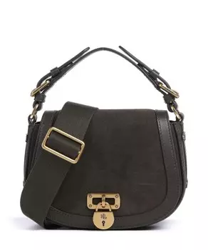 Сумка через плечо tanner среднего размера из матовой яловой кожи Lauren Ralph Lauren, хаки