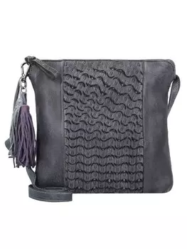 Сумка через плечо TASCHENDIEB Leder 24 cm, серый
