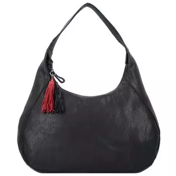 Сумка через плечо TASCHENDIEB Theodor Herzl Platz 2 Leder 42 cm, черный