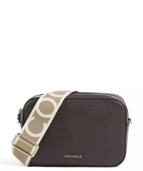 Сумка через плечо Tebe из зерненой кожи Coccinelle, коричневый