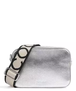 Сумка через плечо tebe из зерненой кожи Coccinelle, серебряный