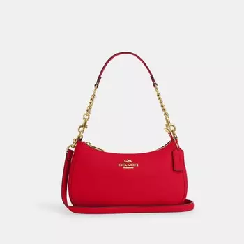 Сумка через плечо Teri COACH, цвет gold/bold red