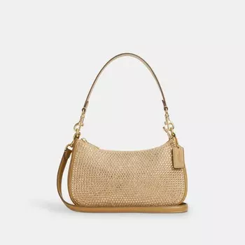Сумка через плечо Teri с кристаллами COACH, цвет gold/yellow gold