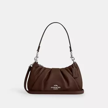Сумка через плечо Teri с рюшами COACH, цвет silver/maple