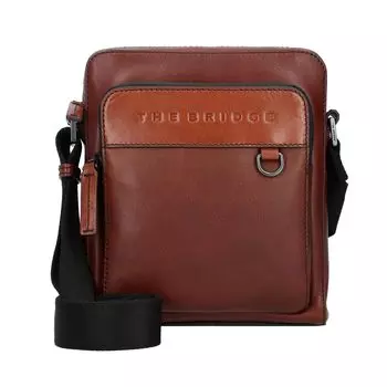 Сумка через плечо The Bridge Damiano Leder 21 см, цвет marrone