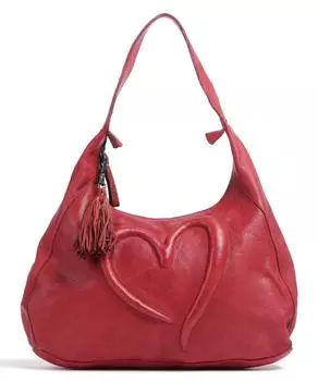 Сумка через плечо Theodor-Herzl-Platz 2 из зернистой яловой кожи. Taschendieb Wien, красный