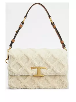 Сумка через плечо Tod's mini T Timeless из натуральной кожи, белый