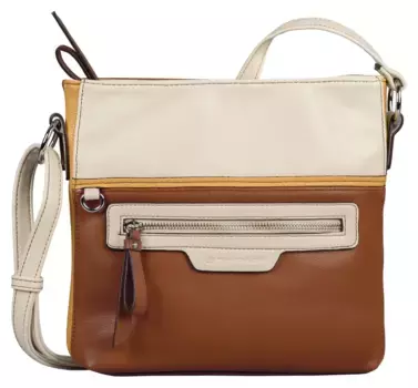Сумка через плечо TOM TAILOR "Cross Bag S", с задним отделением на молнии, цвет Cognac