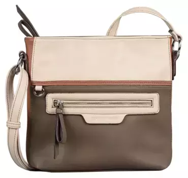 Сумка через плечо TOM TAILOR "Cross Bag S", с задним отделением на молнии, коричневый
