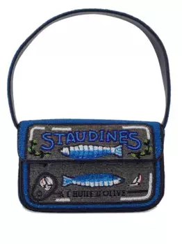 Сумка через плечо Tommy с бисерным мотивом в виде рыбы STAUD, синий