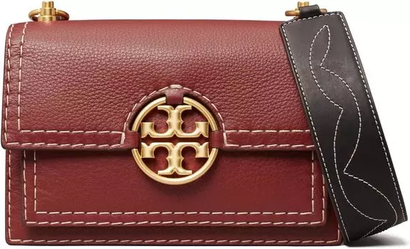 Сумка через плечо Tory Burch Miller Western Small Flap Shoulder Bag, цвет Autumn Red
